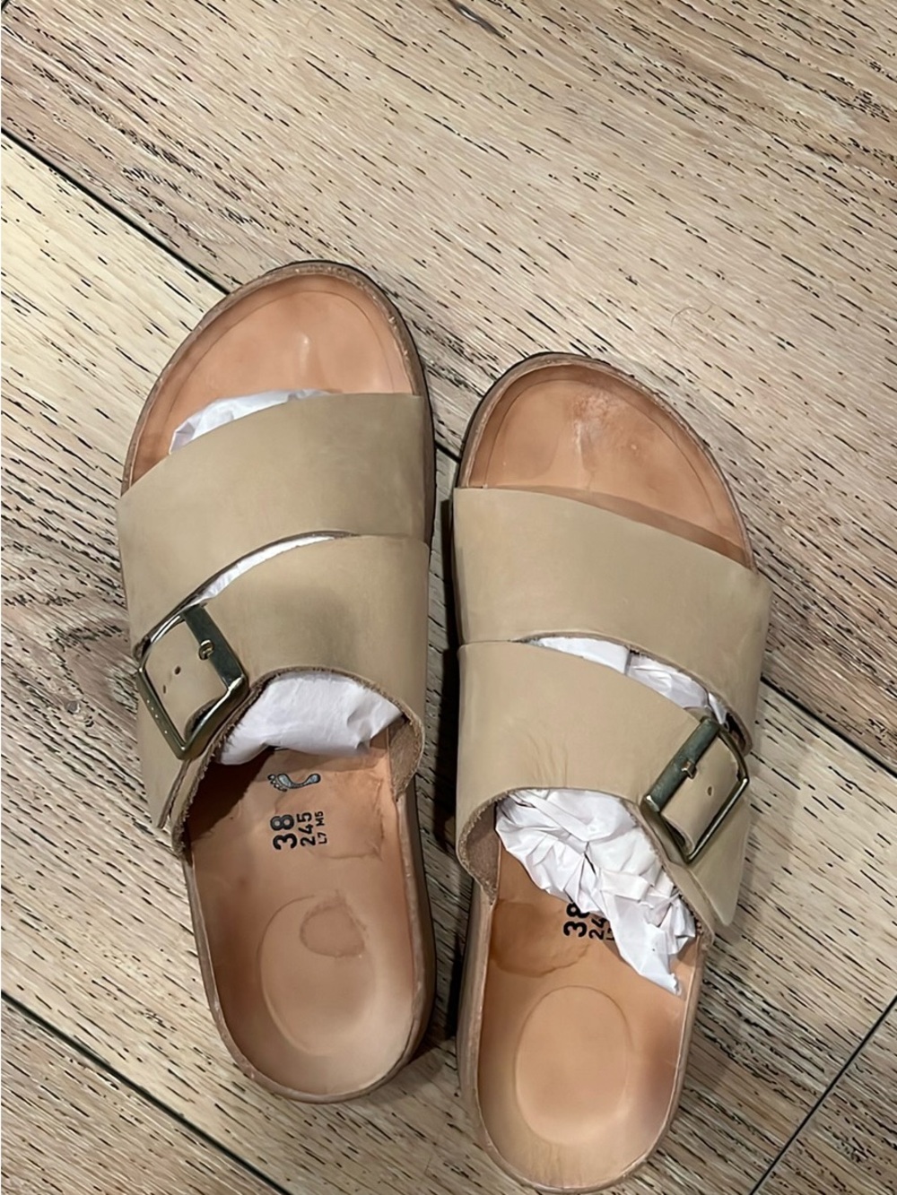 Birkenstock Women's Cream Cork Platform Sandals